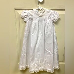 Vintage Cherubs Christening Gown and Slip, embroider Baptism Dress, infant size